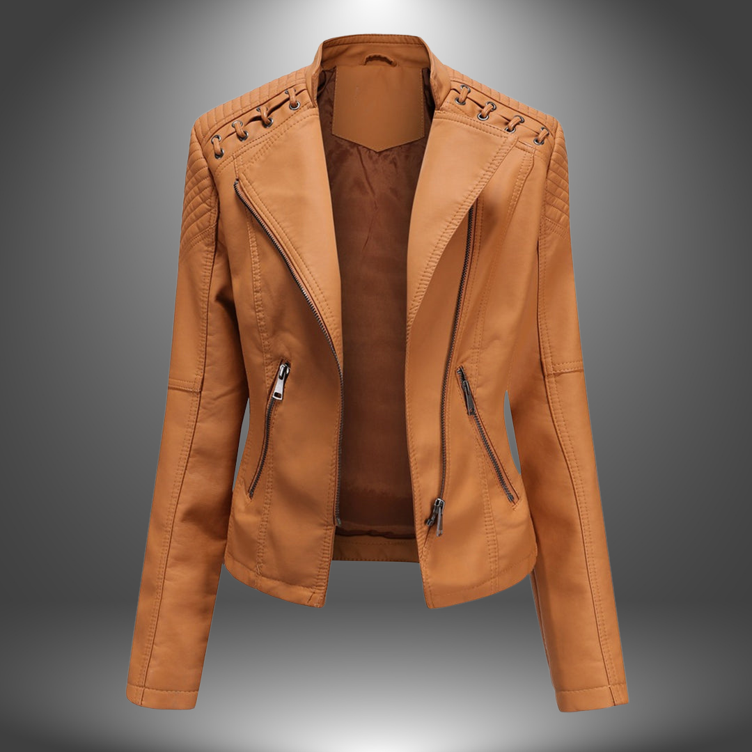 Variant image for Lilia | Damen Lederjacke Schwarz aus Hochwertigem Leder-15