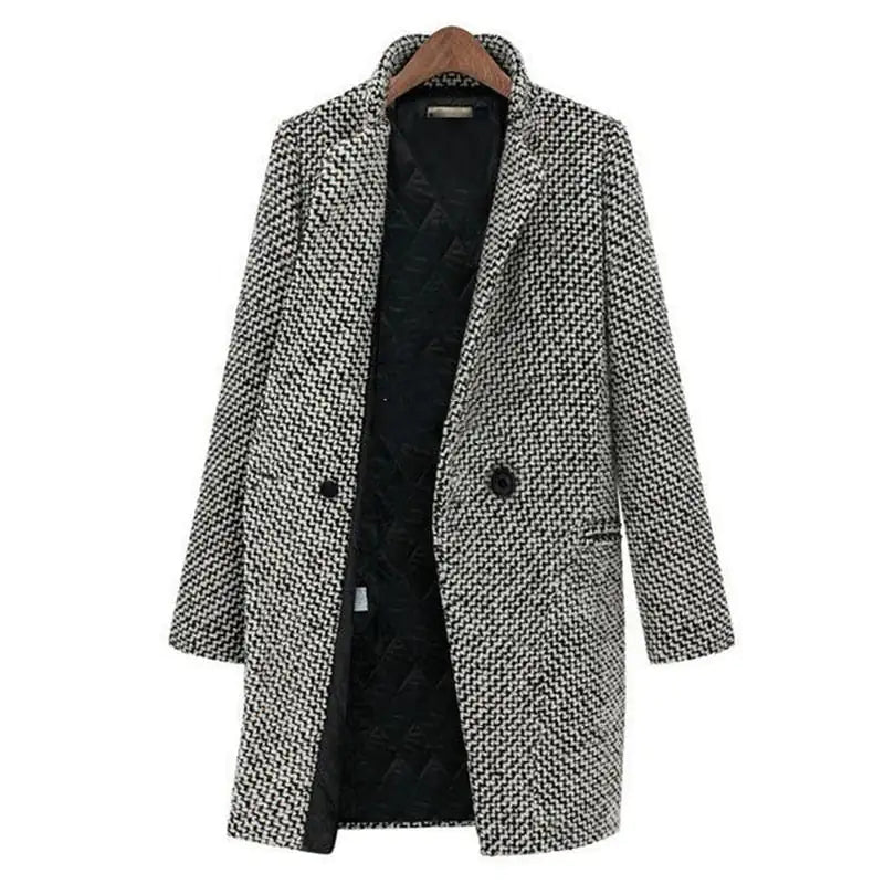 Monika | Lange Jacke aus weichem Stoff