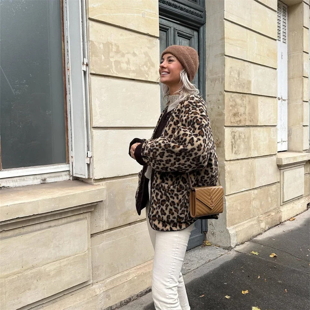 Marie | Bomberjacke mit Leopardenmuster