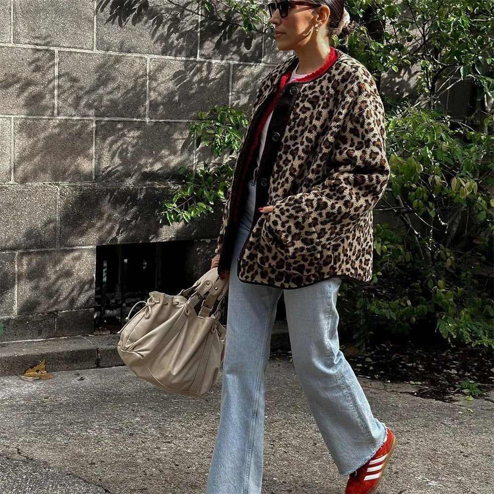 Marie | Bomberjacke mit Leopardenmuster